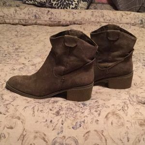 Olive green booties